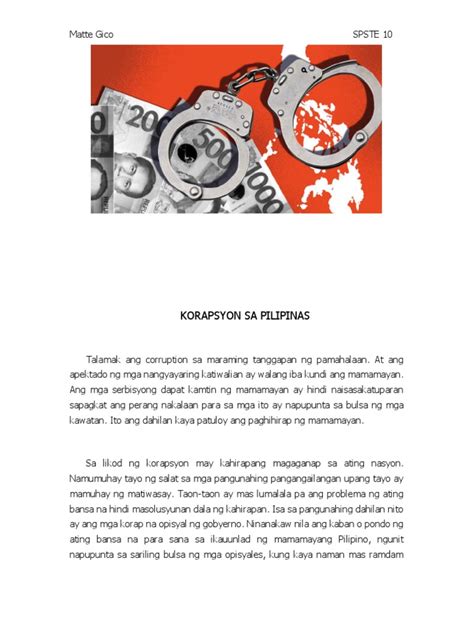 korapsyon sa pilipinas essay brainly|korapsyon sa pilipinas .